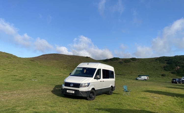 4 Berth VW Craftervan with Shower and Loo (Off Grid-able)