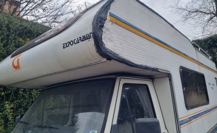 Ducato 6 zetels 5 slaapplaatsen, met aparte kamer en aparte douche