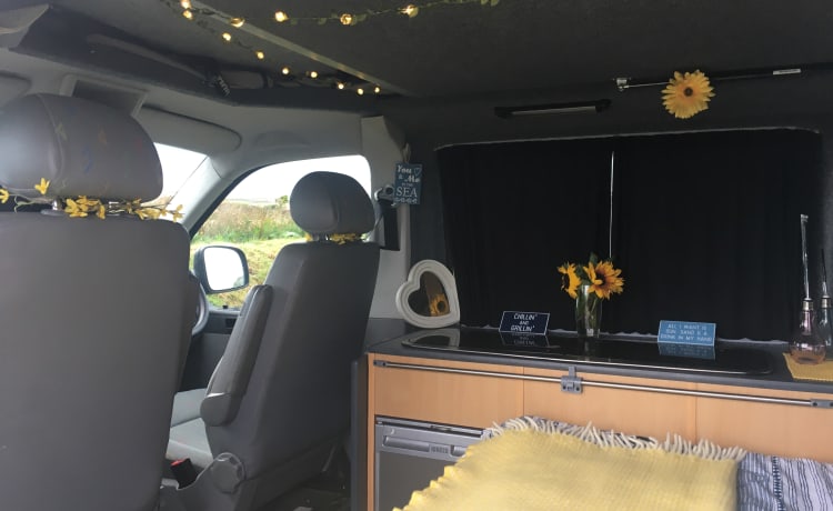 Ginny  – VW T5 2.5 Transporter hefdak voor campers