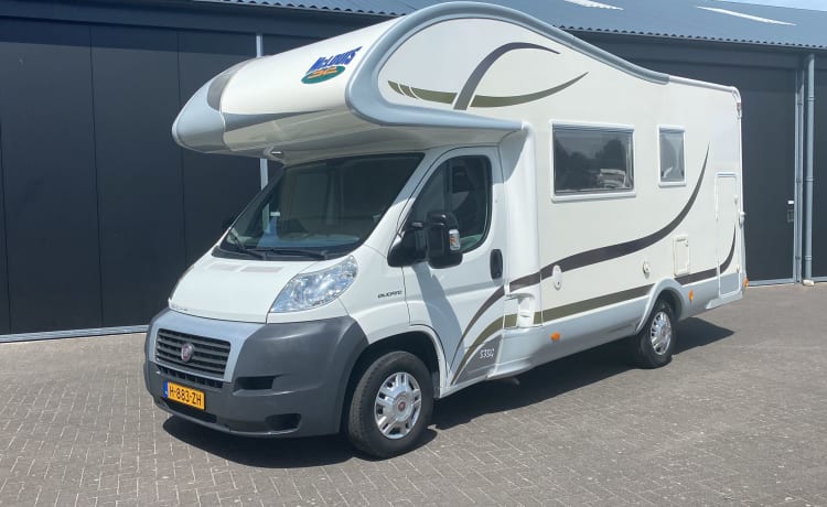 6-8 p Fiat Alkoven geräumiger Familiencamper