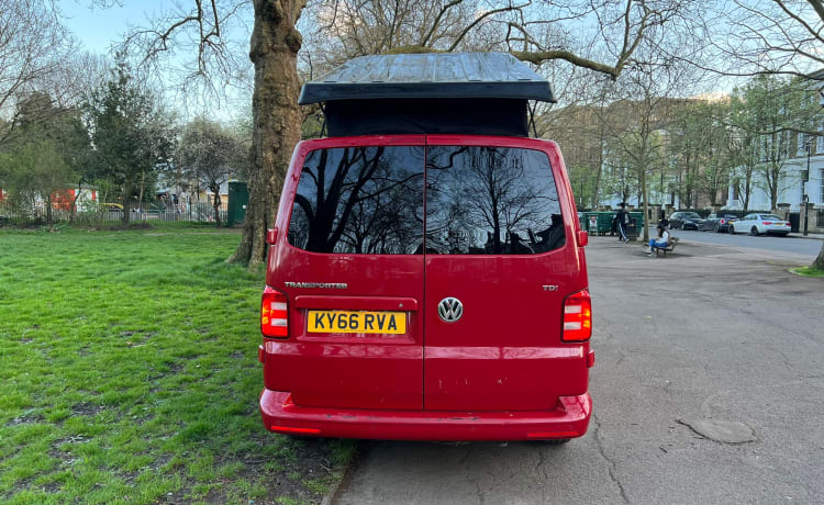 Ruby – 4-persoons Volkswagen campervan uit 2017