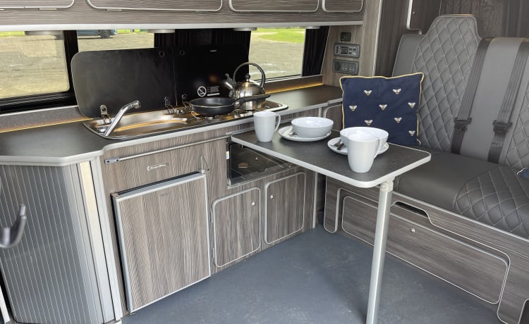 Wallis  – High Spec VW T6 CamperKing Conversion.  Sleeps 4 & Seats 5