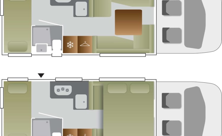 6 berth Roller Team semi-integrated from 2019