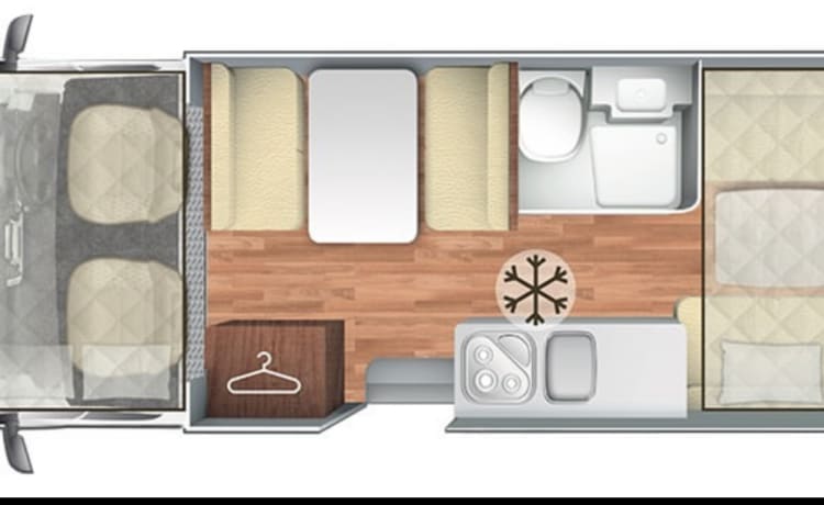 T33M GO – Rollerteam 746 - Camper 6 posti letto