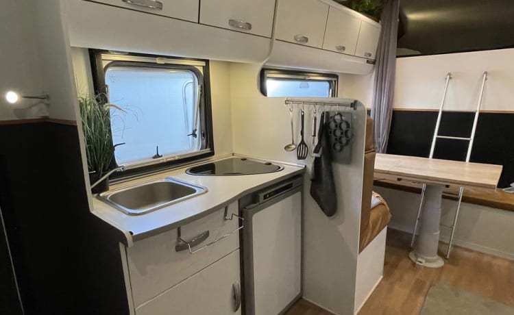 Zelf bouw – Spacious alcove mobile home