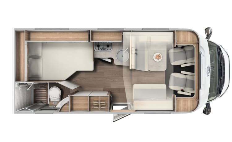 4p. Hotelzimmer auf Rädern (2020) Carado T348 All-In zu vermieten