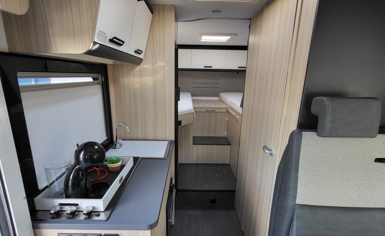 Sun Living S70sl – Camper nuovo e chic con letti singoli di 2,10, completamente attrezzato