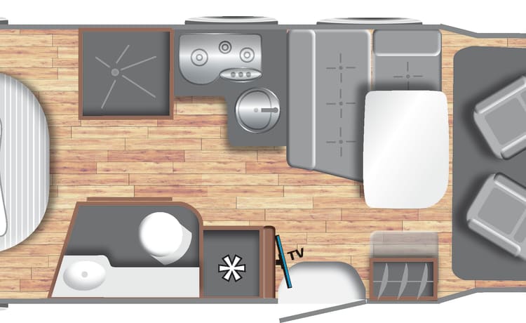 13 LMC T742 – LMC T742 teilintegrierter Camper 2020