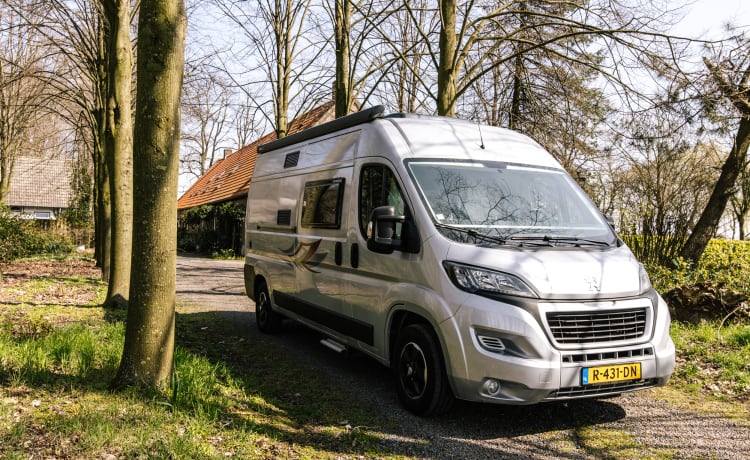 Jackie's hut – Schöner Peugeot Camperbus, 150 PS