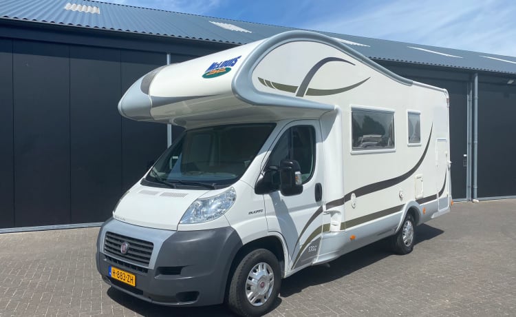 6-8 p Fiat alcove ruime familie camper