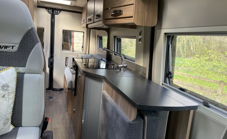 Our home away from home  – 4 berth Swift bus from 2018