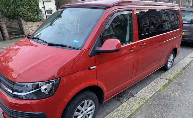 Tracey – Familien-VW-Transporter – für 4 Erwachsene + ein Kind