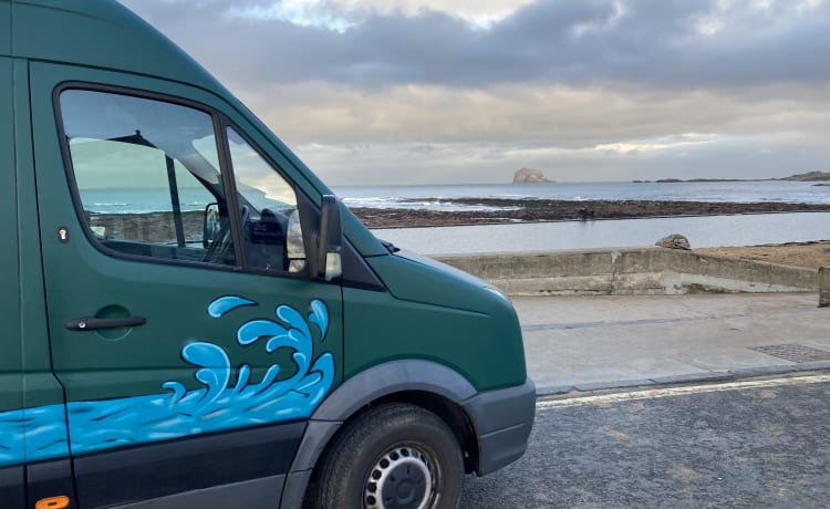 The Big Green Van – Tour the NC500 in luxury - large 3 berth off-grid camper insurance included