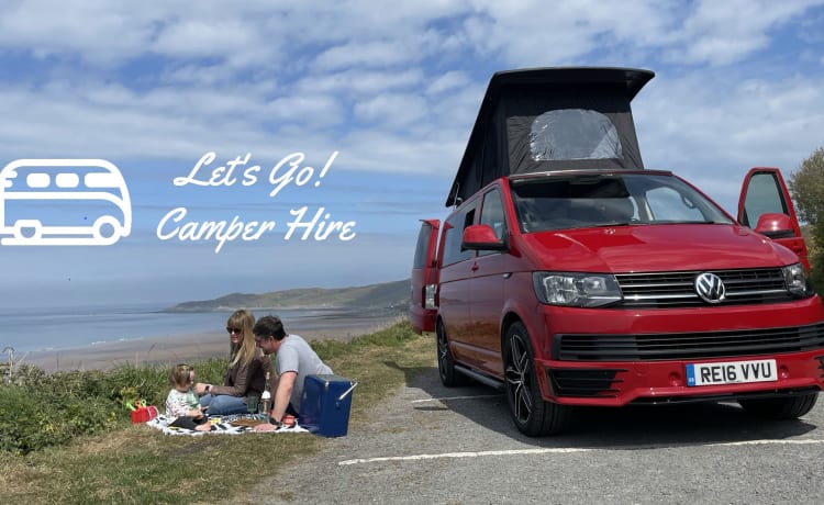 Cherry – Automatic VW T6 4 Berth Campervan with Poptop & Heater 