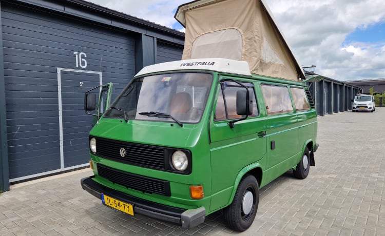 Klassieke Volkswagen T3 uit 1983 voor een onvergetelijke vakantie