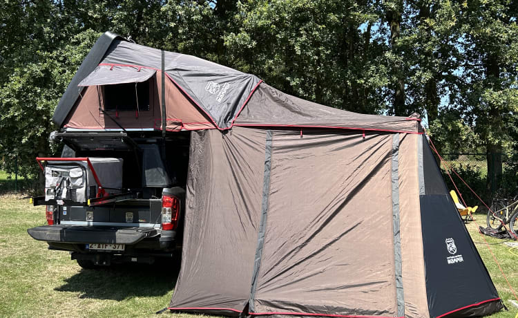 auto tetto tenda per campeggio con 1 Camera da letto, adatto per 1-3 le  persone