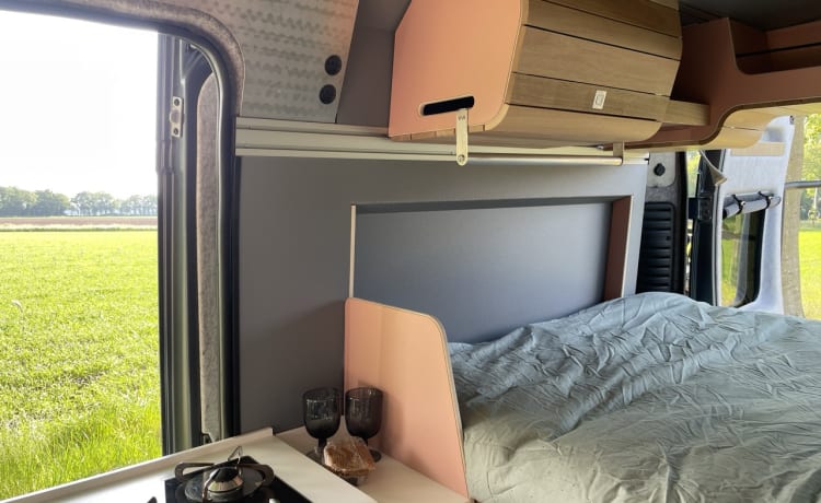 Roze Roadtripper – Camper bus modulare per 4 persone 