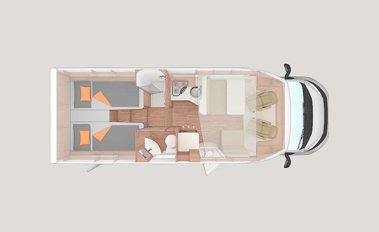 4p Fiat Teilintegrierte mit Vollausstattung