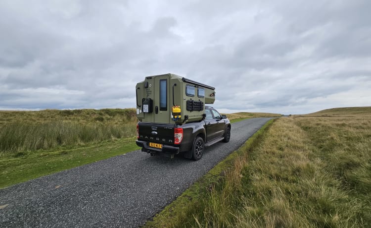 Een hele coole, tardis van een campertruck