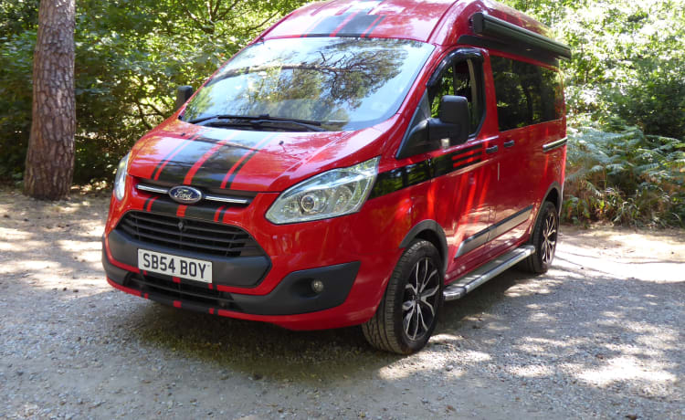 Tom – Ford Transit Custom hoge top. Isle of Wight