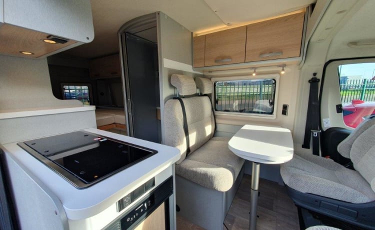 Grijze XL – Hymer Buscamper. 4 pers. Automaat 2020