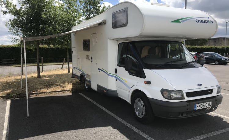 4 berth Chausson, main bed over cab