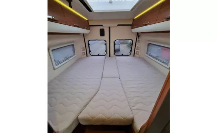 Neat Adria with length beds, KM FREE, (e-bike) bicycle carrier