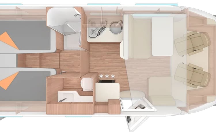 YN24 AZO - 4 berth Weinsberg 700 ME Romford 