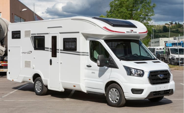 Goed uitgeruste motorhome Roller Team Kronos 298 TL - bouwjaar 2022