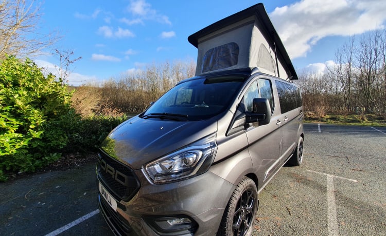 Camping-car Ford Transit Custom 2020 pour le camping sur réseau ou hors réseau