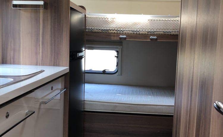 Very luxurious and modern family camper.