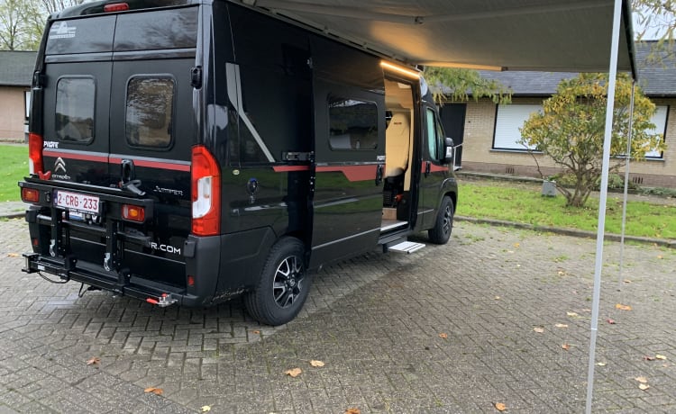 Black Beauty – Luxuriöser Pilote Bus Camper für 2 Personen