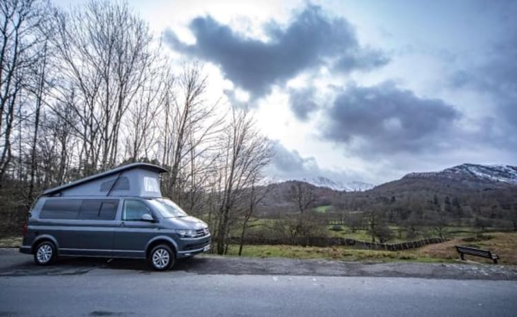 Grey VW Camper – Lake Windermere Luxury heated campervan 