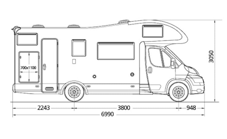 Super – Fijne ruime camper voor 6 personen 