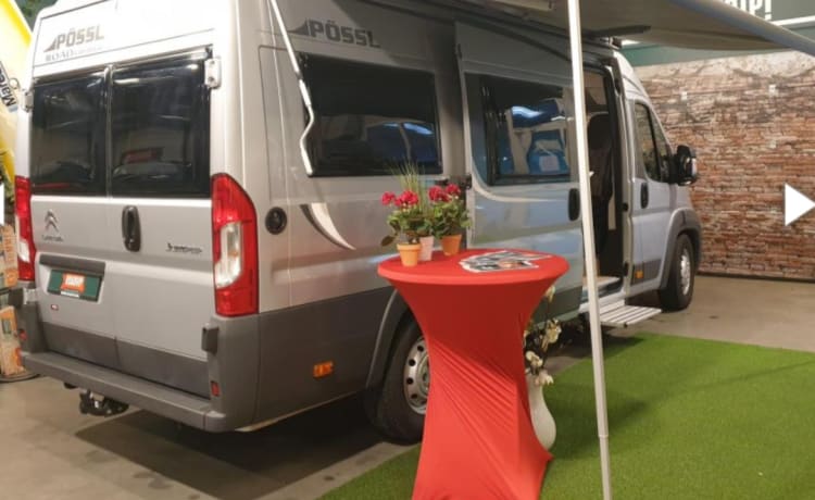 Mooie Pössl camper 640 met lengtebedden