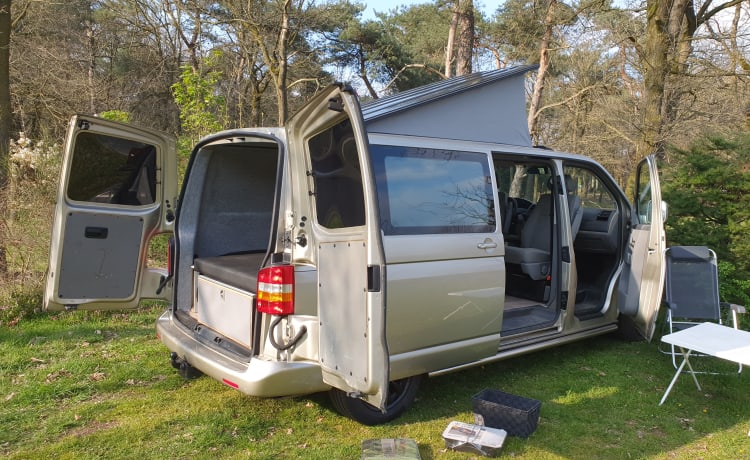 Il camper esteso Volkswagen può ospitare 2 persone