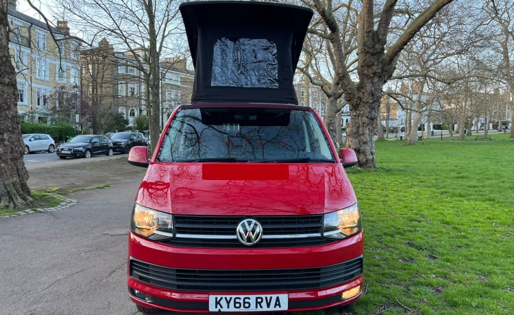 Ruby – Automatic VW T6 4 Berth Campervan with Poptop & Heater 