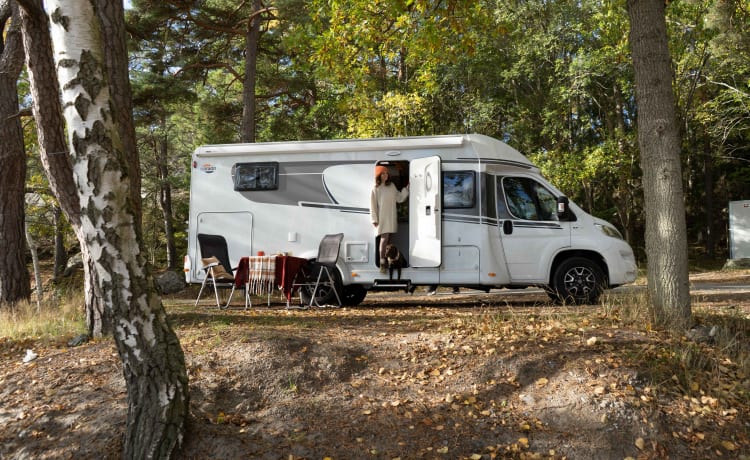 Carado T448 (nieuw bj 2023) – Handgeschakeld - Zeer luxe camper lengtebedden -  Volledig uitgerust