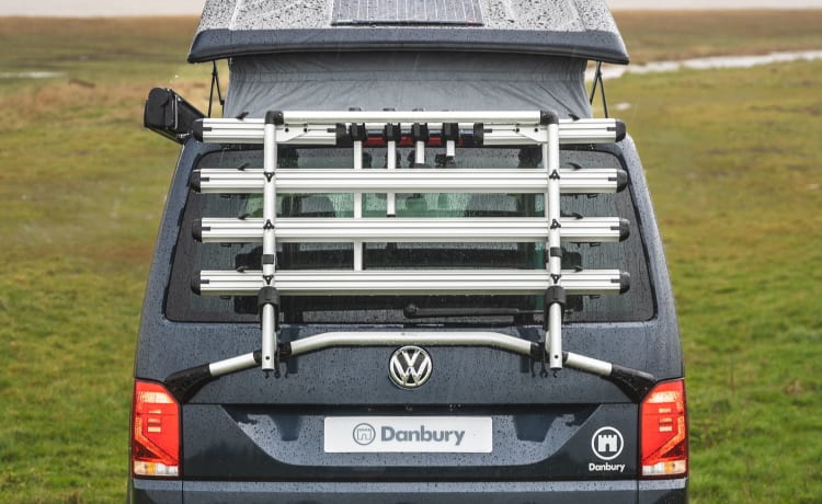 Blue Thunder  – Nieuwe VW-camper met 22 platen 4-persoons SWB T6.1 T30 DSG 7-traps automaat