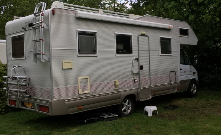 Biggie Waggie – Spacious Mercedes / Rimor 748 family camper