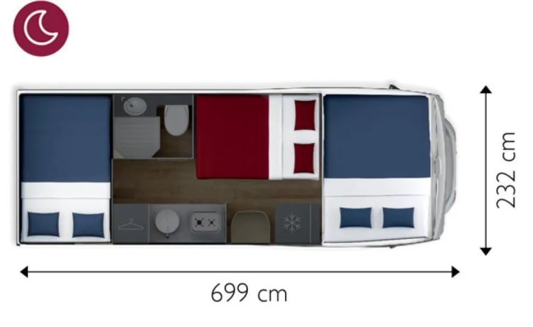 Conch – 6p Giottiline alcove from 2024