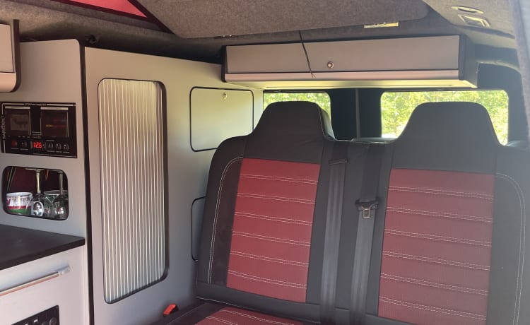 4-persoons Volkswagen camper T6 LWB 2018 nieuwe conventie