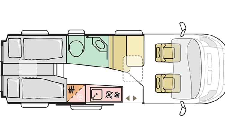 2p Adria Mobil bus uit 2023