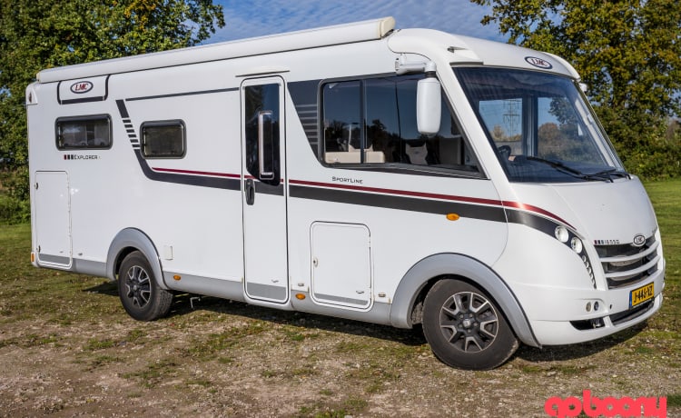 LMC Integral Camper with round seating layout