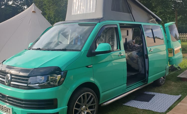 Scooby LWB – DOG FRIENDLY VW CAMPERVAN WITH ALL THE EXTRAS  FOR A GREAT HOLIDAY