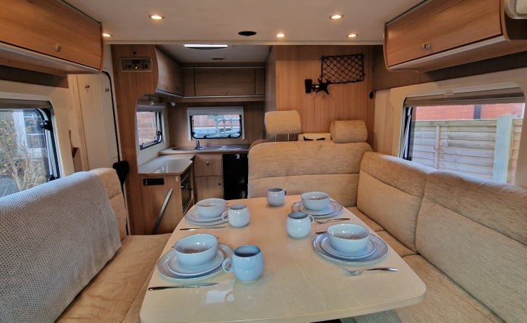 The Tardis – Huge seating and social area, perfect van for couples