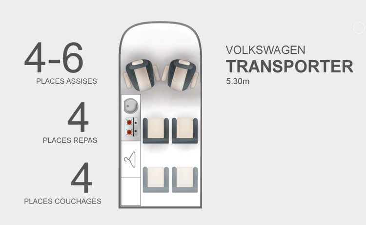 2 tot 6 personen Volkswagen Style VAN