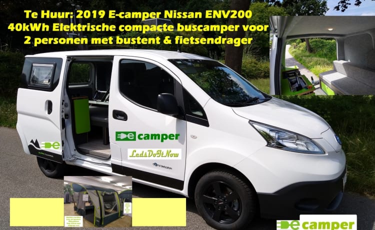 Ecamper – Camper elettrico Nissan ENV200 Camper elettrico compatto per 2 persone