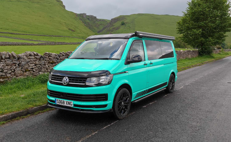 GREENIE – 4 Schlafplätze GREENIE ! VW WOHNMOBIL T6 2.0 Tdi (2018).