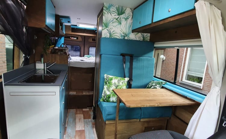 Cozy, very complete bus camper